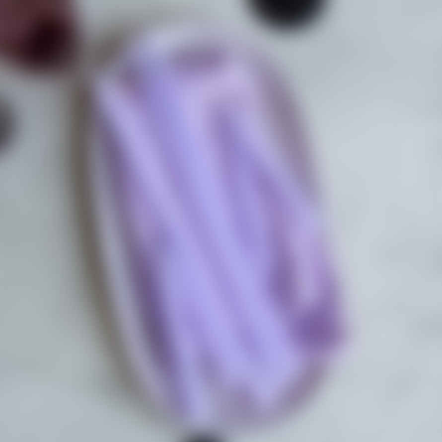 Kunstindustrien Pair Of Pastel Purple Hand Dipped Taper Candle / Long