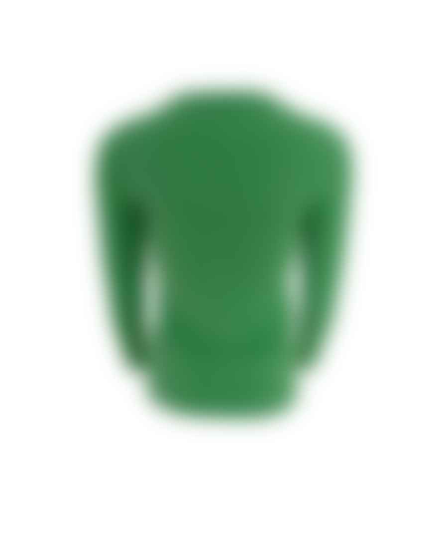 Black Colour Faye Long-sleeved Top - Grass Green