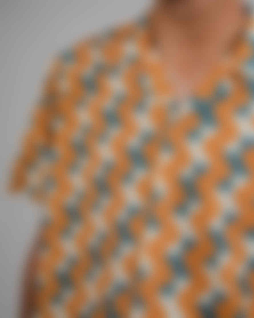 Brava Fabrics Aloha Shirt Big Tiles Topaz