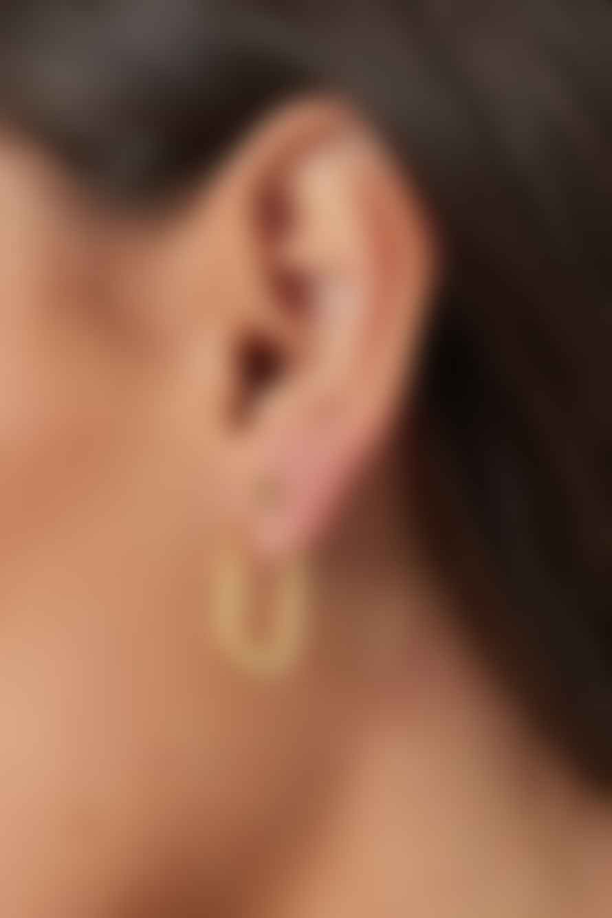 Les Cléias Acier Inoxydable Boucles D'oreilles Ovales En Acier Inoxydable Doré Risel - 3 Tailles Disponibles