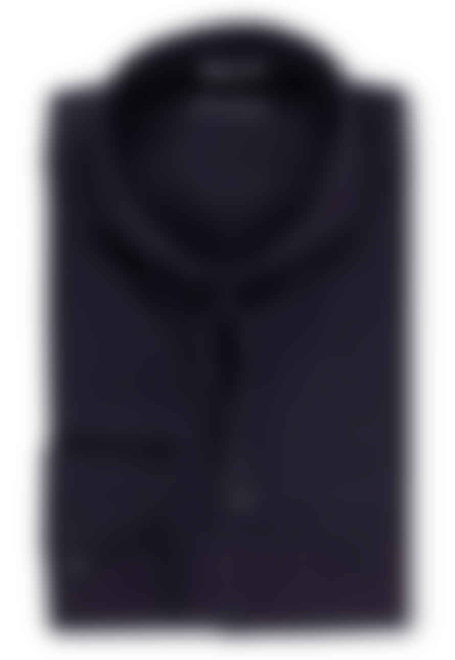 Stenstroms - Black Slimline Long Sleeve Linen Shirt 7742217970600