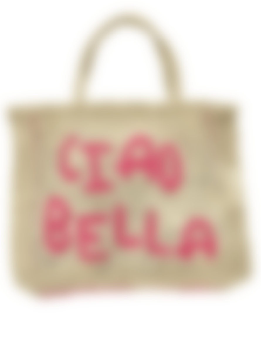 The Jacksons London Ciao Bella Natural With Pink Jute Bag