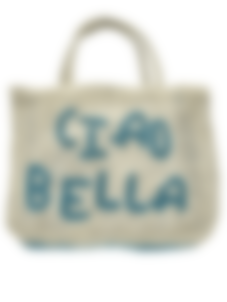 The Jacksons London Ciao Bella Natural With Ocean Blue Jute Bag