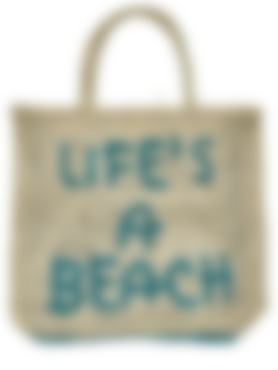 The Jacksons London Life's A Beach Large Natural Jute Bag