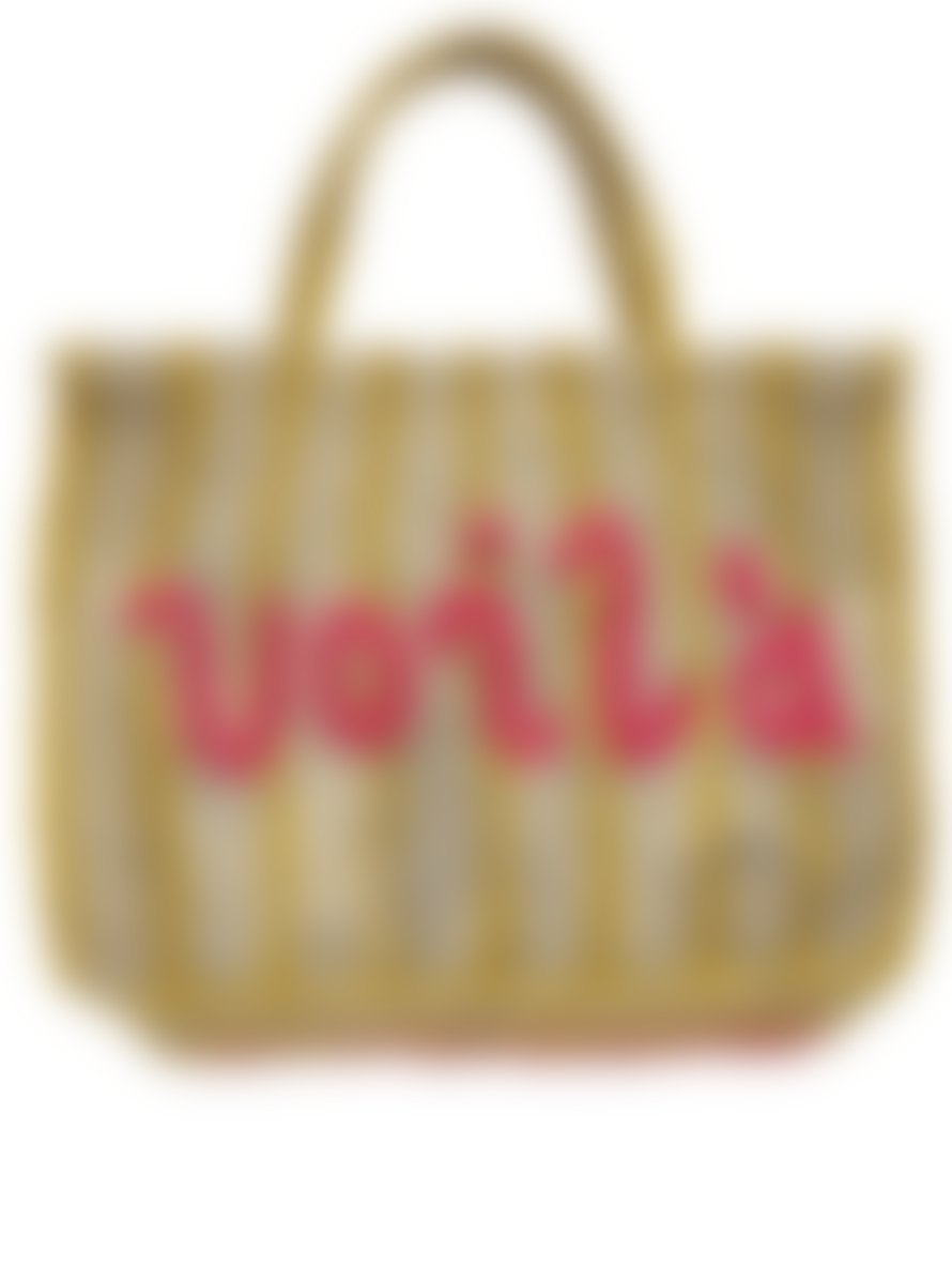 The Jacksons London Voila With Yellow Stripes Jute Bag