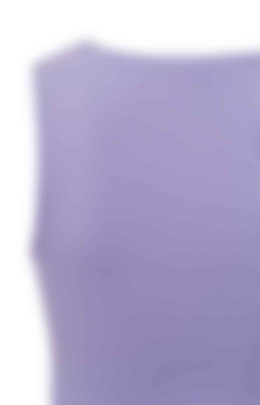 Yaya Rib Knitted Singlet In Organic Cotton | Lavender Purple
