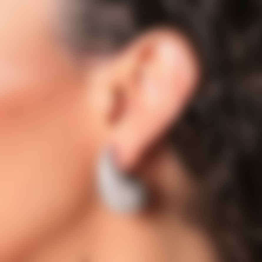 Lisa Angel Chunky Teardrop Earrings Silver