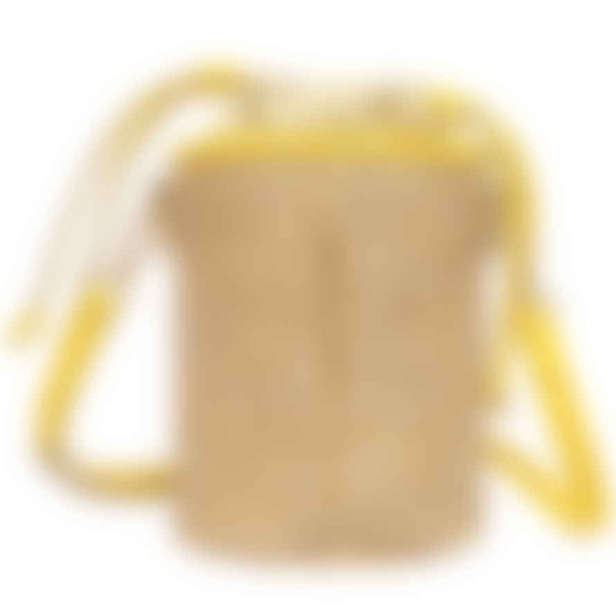 Every Other 12022 Straw Rattan Bucket Bag In Yellow