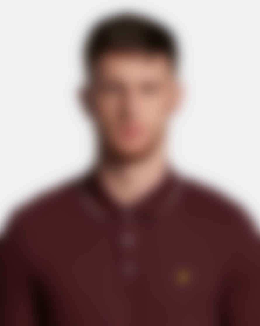 Lyle and Scott Sp1524vog Tipped Polo Shirt In Burgundy/ Grey
