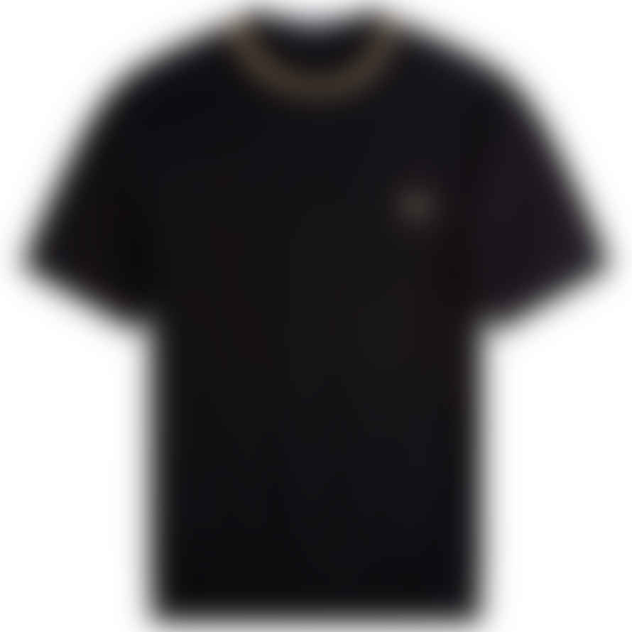 Fred Perry Crew Neck Pique T-shirt - Black