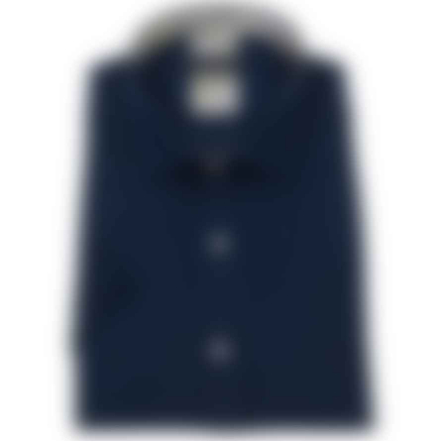 Guide London Linen Blend Short Sleeve Shirt - Navy