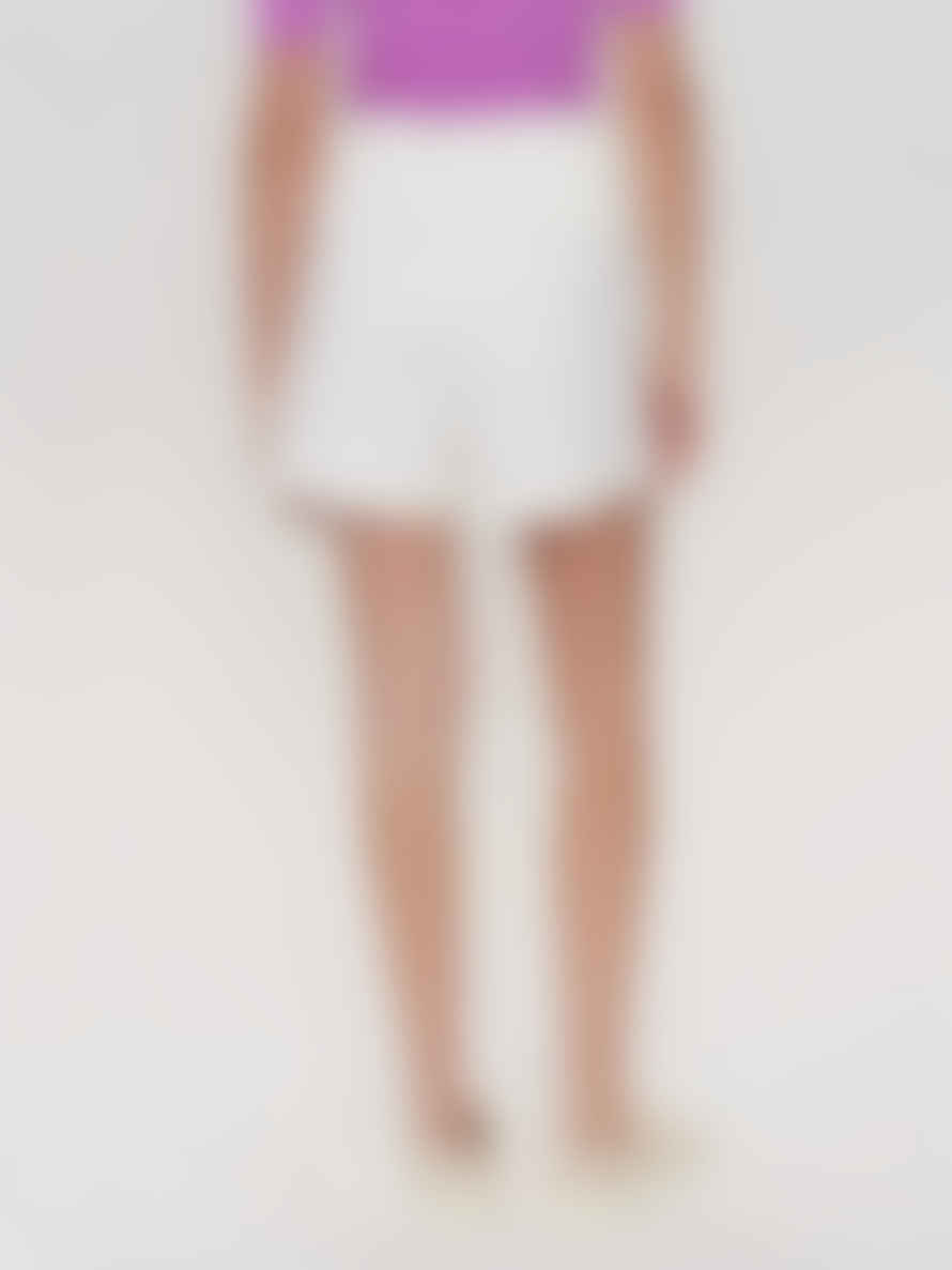 Numph Nululu Denim Shorts - White