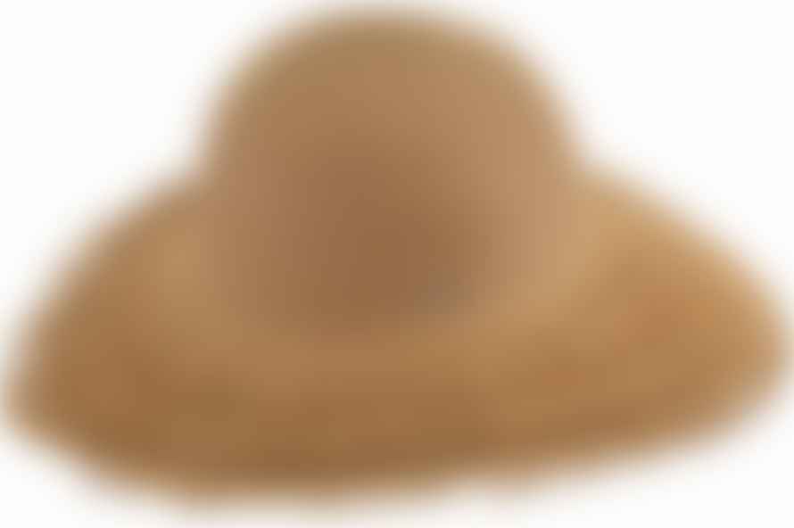 Seeberger Seeburger Paperbraid Floppy Hat With Fringes In Nut Brown 55456