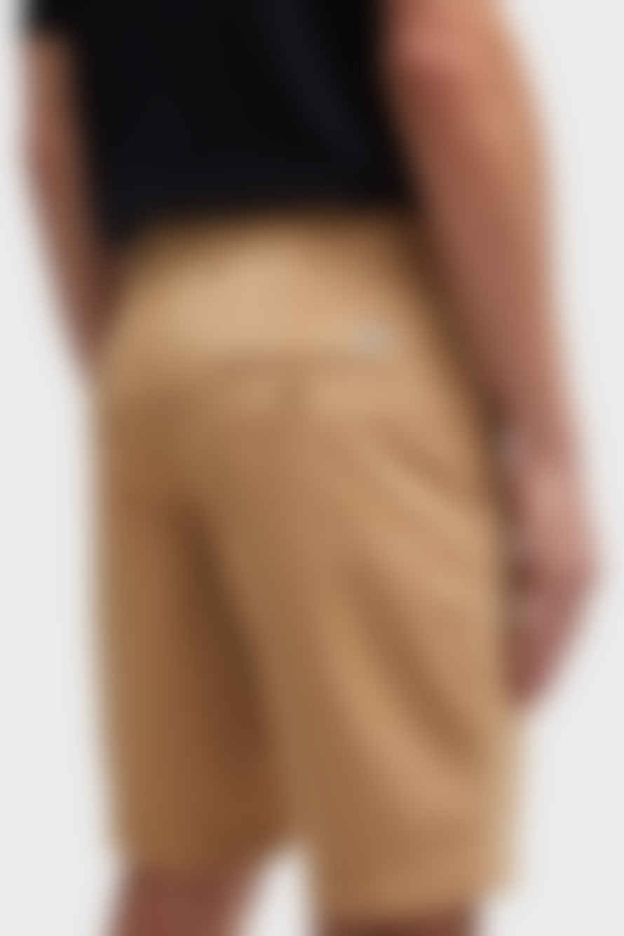 Hugo Boss Slice-short Medium Beige Slim Fit Shorts In Stretch Cotton 50512524 260