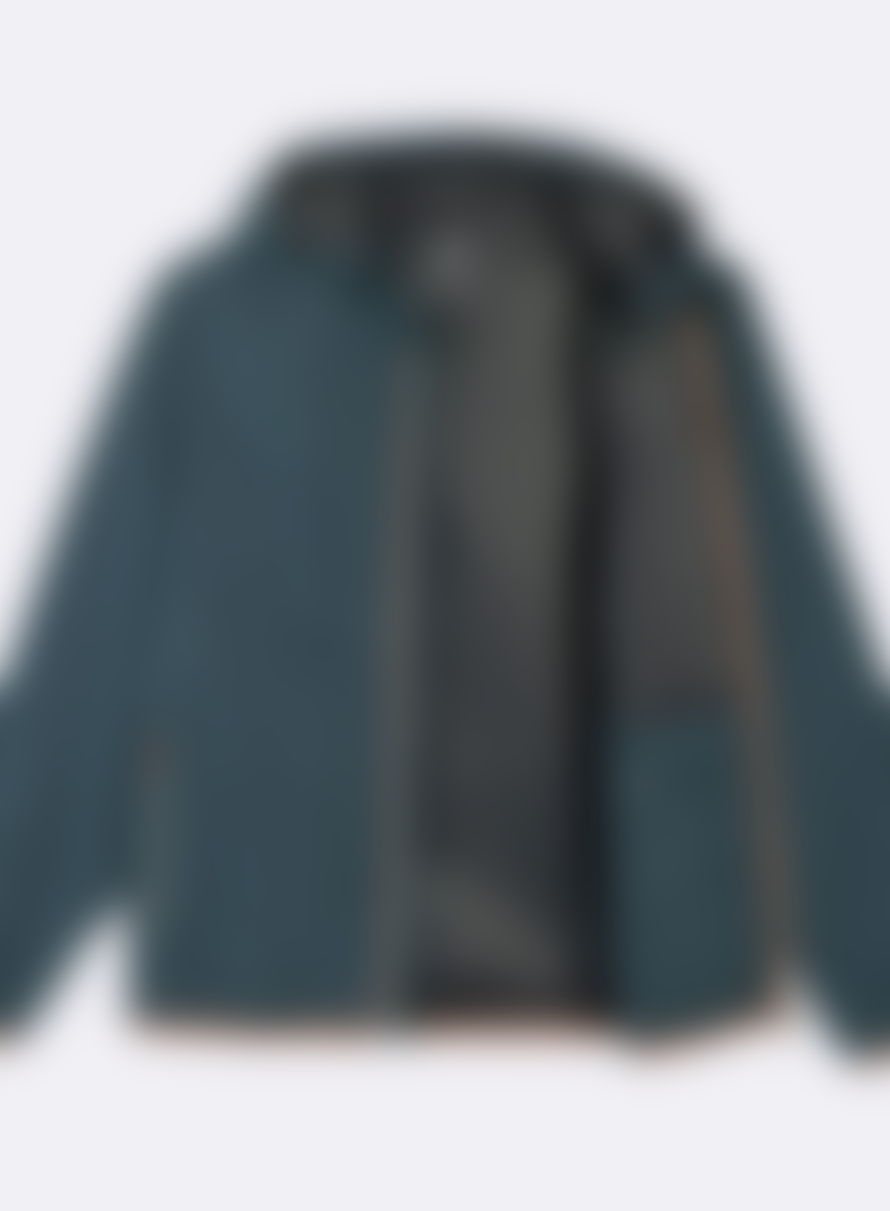Faguo Carnoet Rain Coat In Washed Navy From