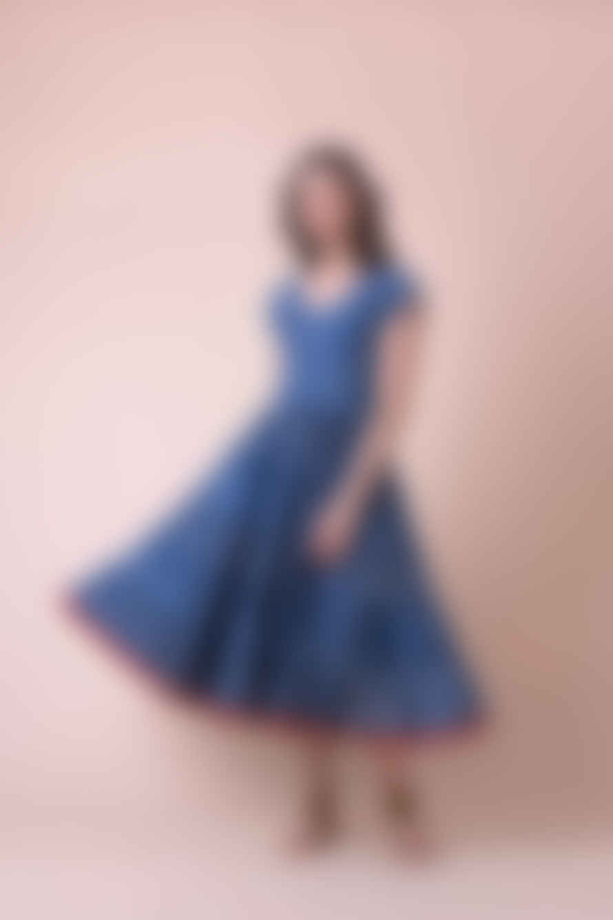 Handprint Dream Apparel Pranella Dress Trace Blue
