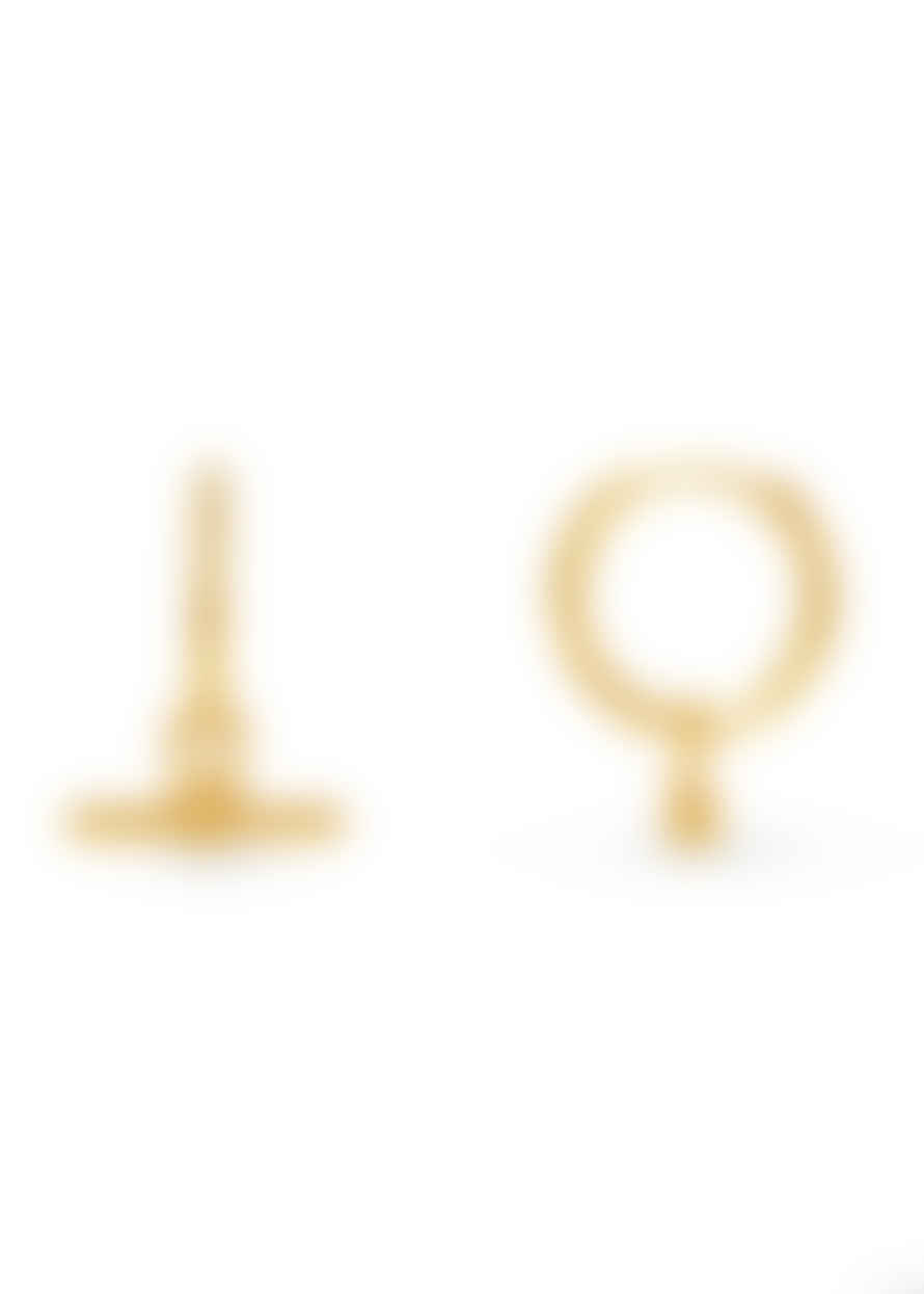 Orelia Dainty T-bar Knot Hoop Earrings - Gold