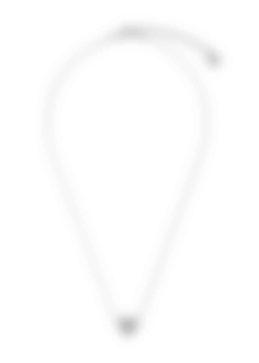 Orelia Molten Thread Through Heart Collar Necklace - Silver