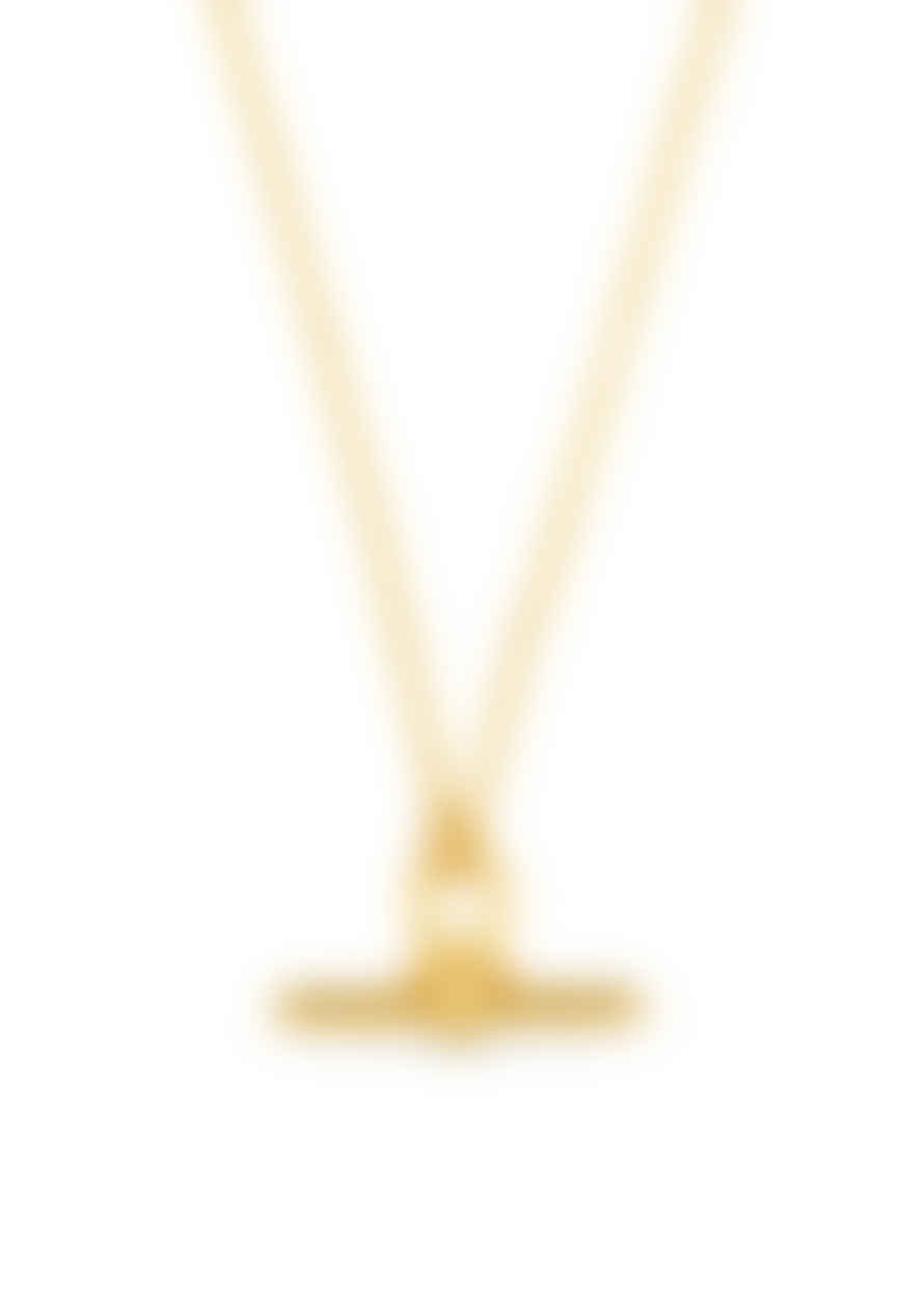 Orelia Dainty T-bar Knot Necklace - Gold