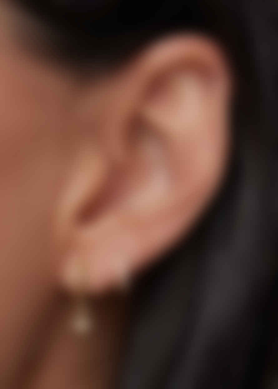 Orelia Pavé Mini Micro Hoop Earrings - Gold