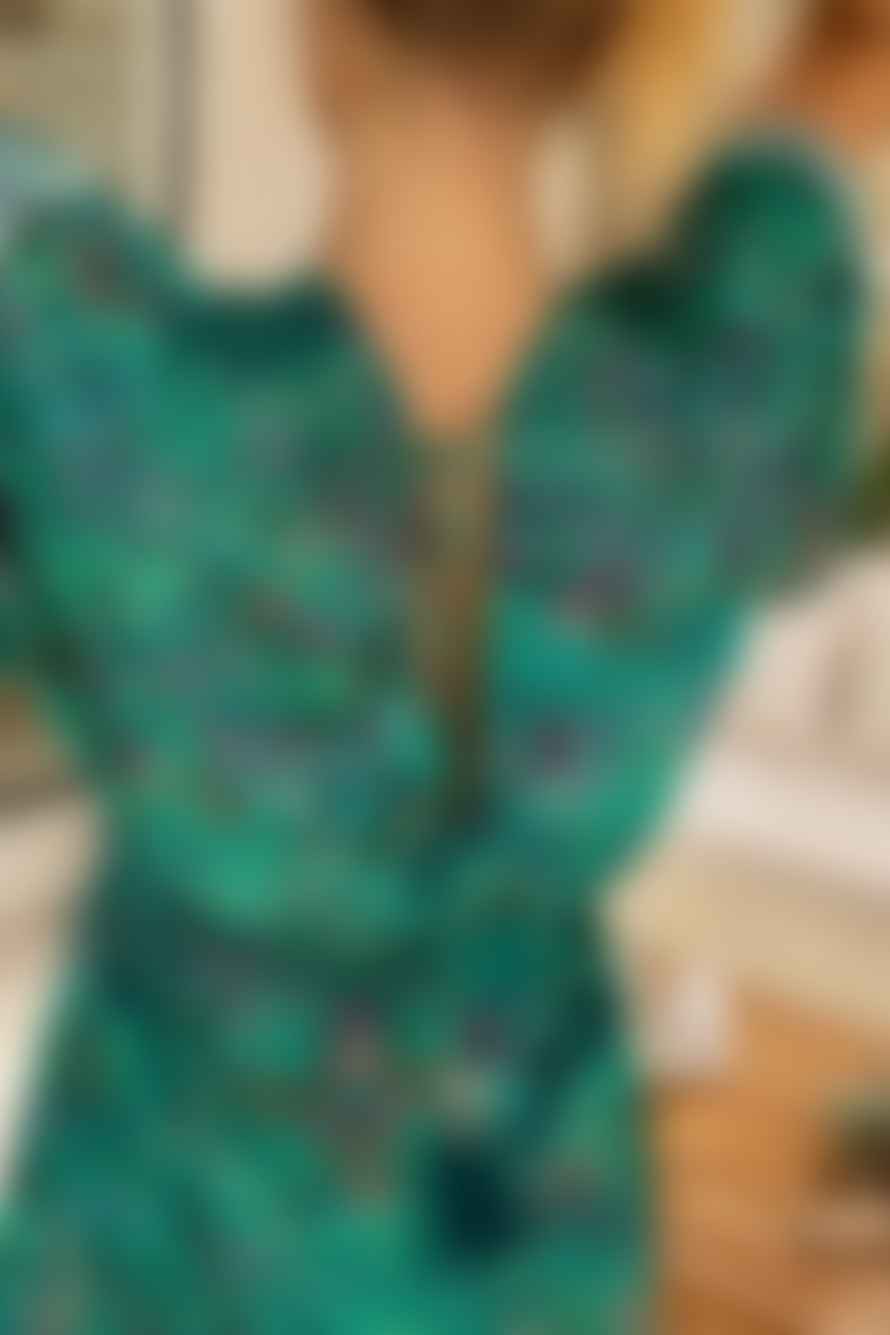Sophia Alexia Green Bubbles Capri Kimono