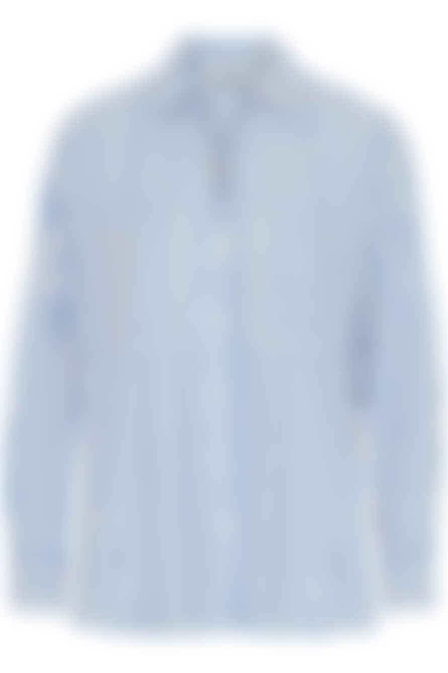 b.young Fento Long Shirt In Palace Blue Mix
