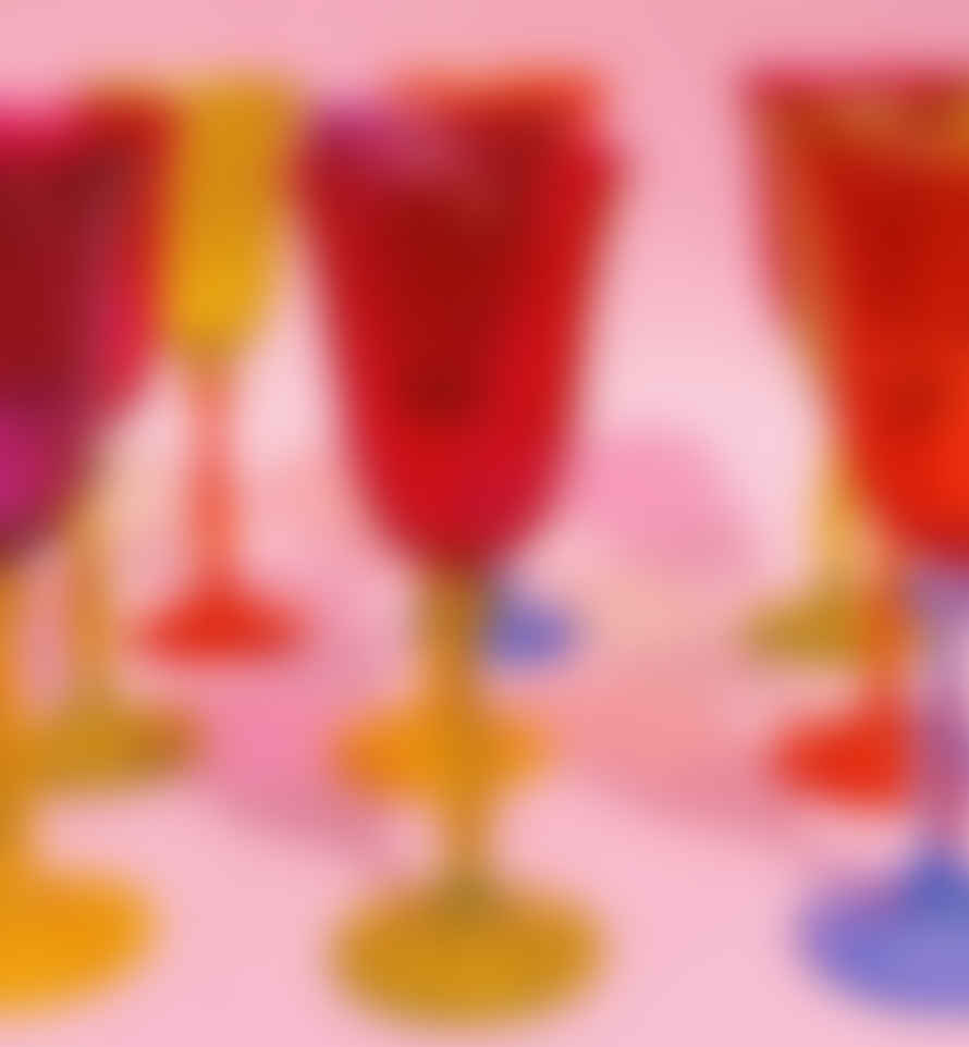Anna + Nina Multicoloured Wine Glass (Set of 4)