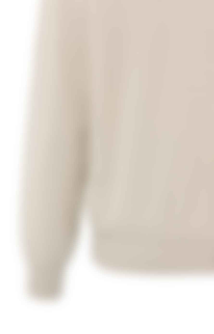 Yaya Sweater With V Neckline And Dropped Shoulders | Gray Morn Beige