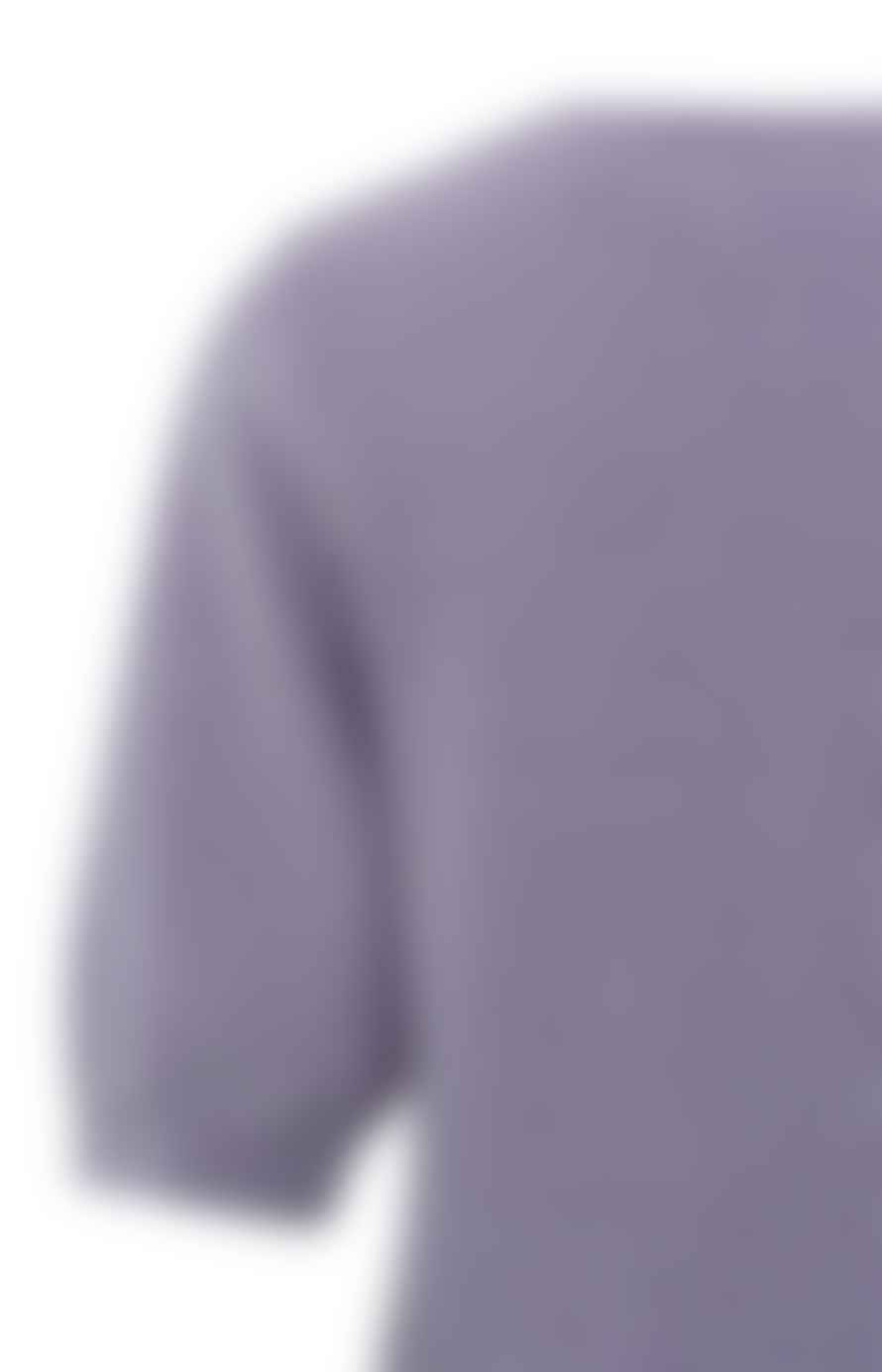 Yaya Soft Sweater With V Neck And Half Long Sleeves | Lavender Purple Melange