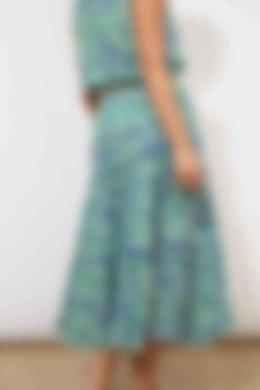 The Kindred Co. Haven Lamu Teired Maxi Dress - In Savanna Blue