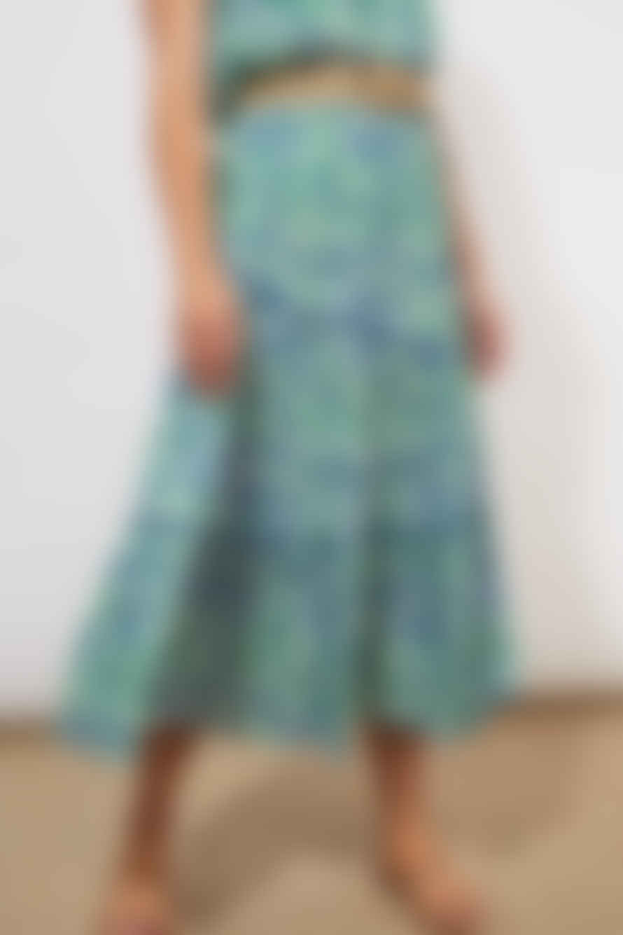 The Kindred Co. Haven Lamu Teired Maxi Dress - In Savanna Blue