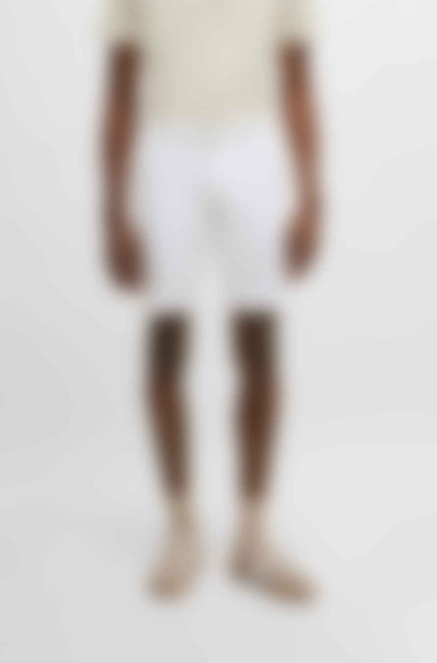 Hugo Boss Slice-Short White Slim Fit Shorts In Stretch Cotton 50512524 100