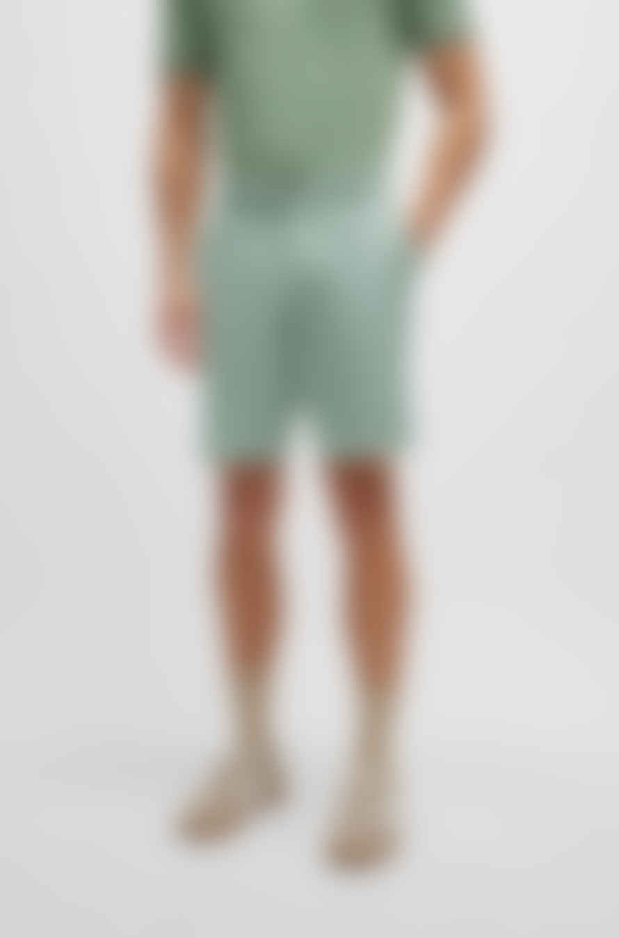 Hugo Boss Slice-Short Open Green Slim Fit Shorts In Stretch Cotton 50512524 373
