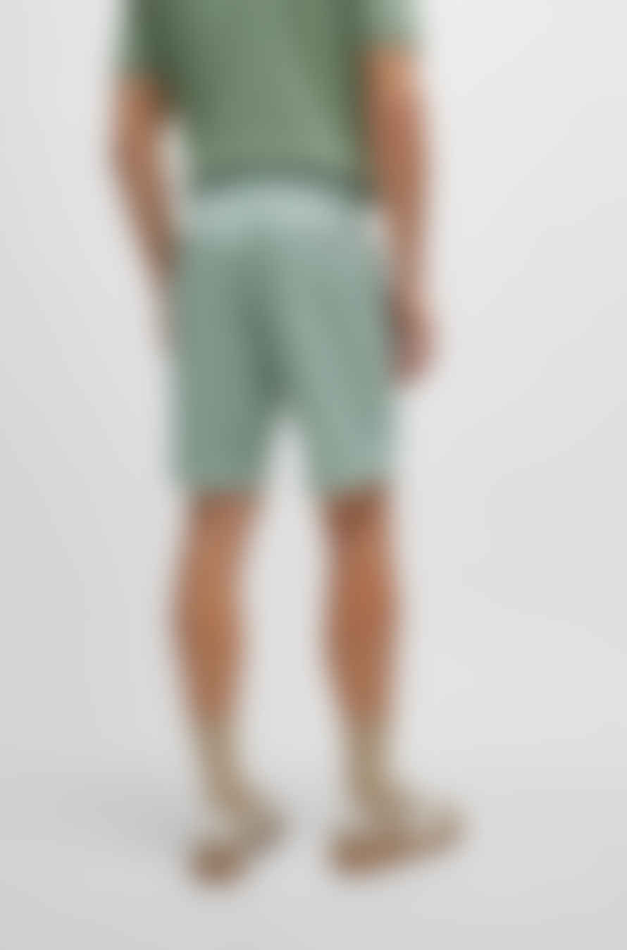 Hugo Boss Slice-Short Open Green Slim Fit Shorts In Stretch Cotton 50512524 373