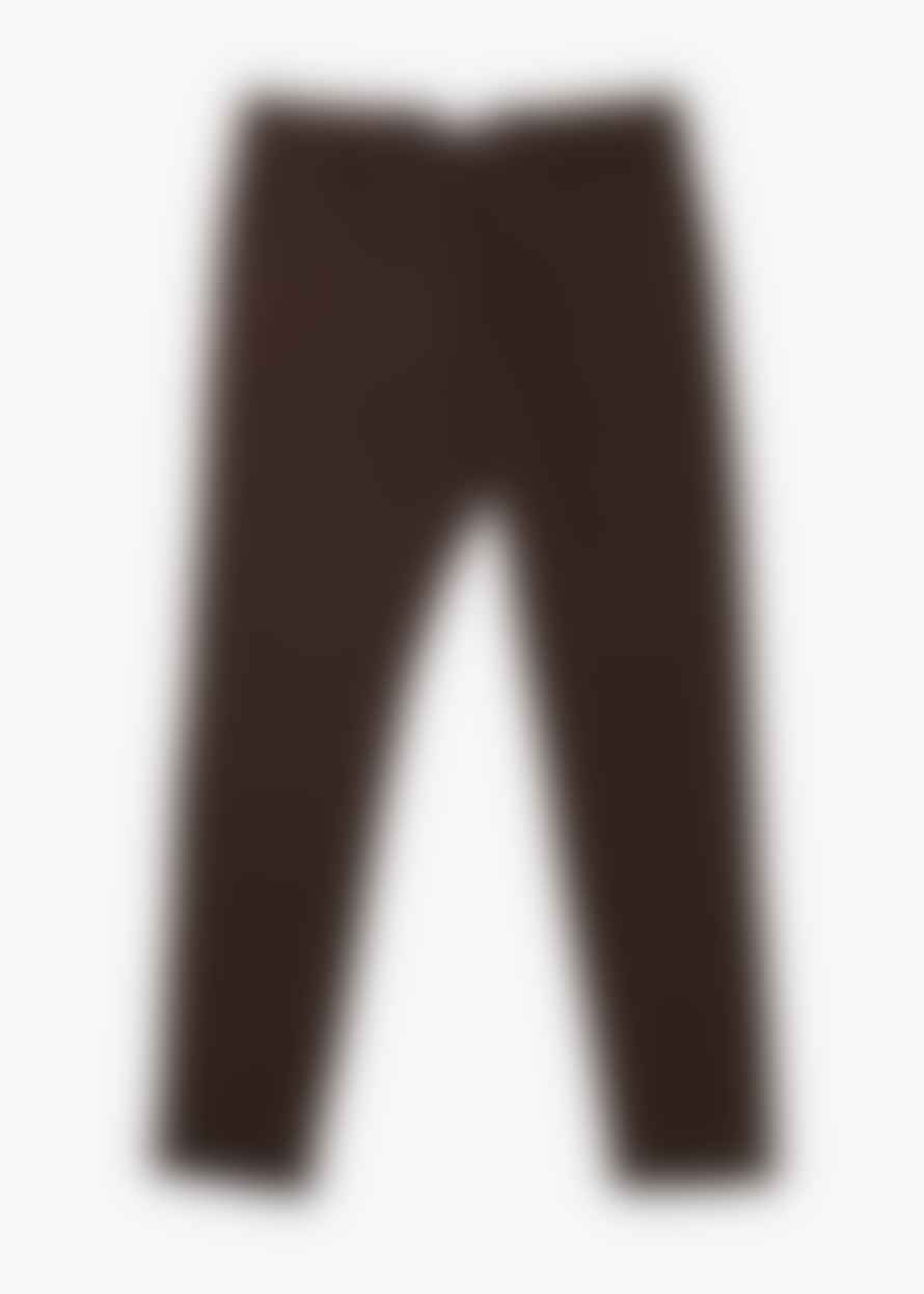 Les Deux Mens Como Herringbone Suit Pants In Ebony Brown