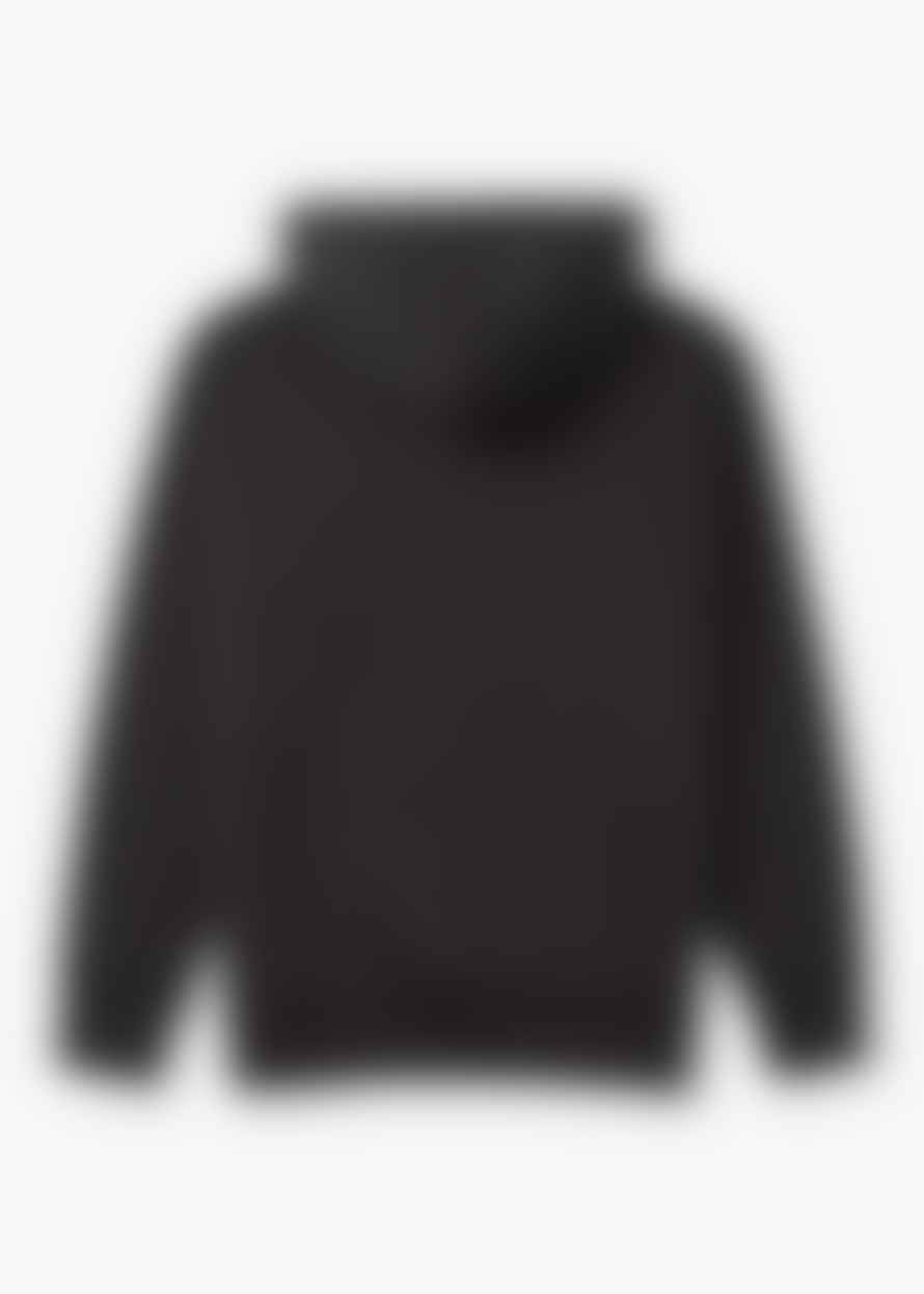 C.P. Company Mens Cotton Diagonal Fleece Logo Hoodie In Black