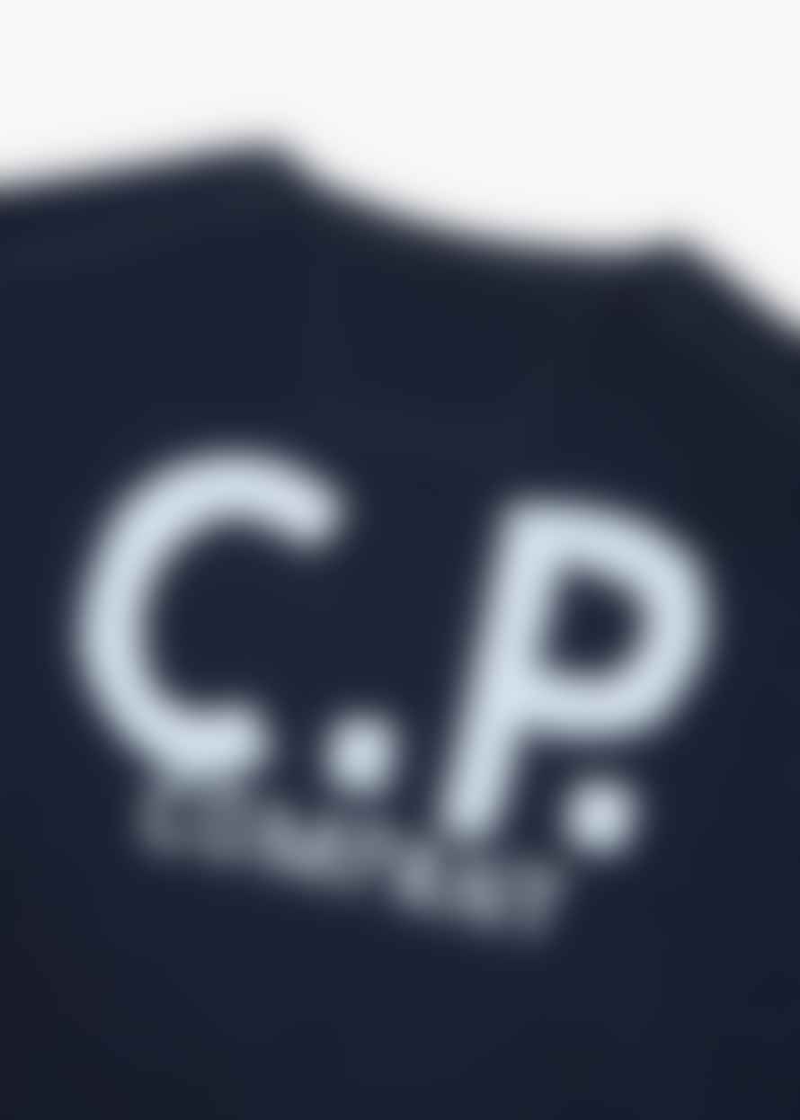 C.P. Company Mens Indigo Printed Jersey T-Shirt In Stone Bleach