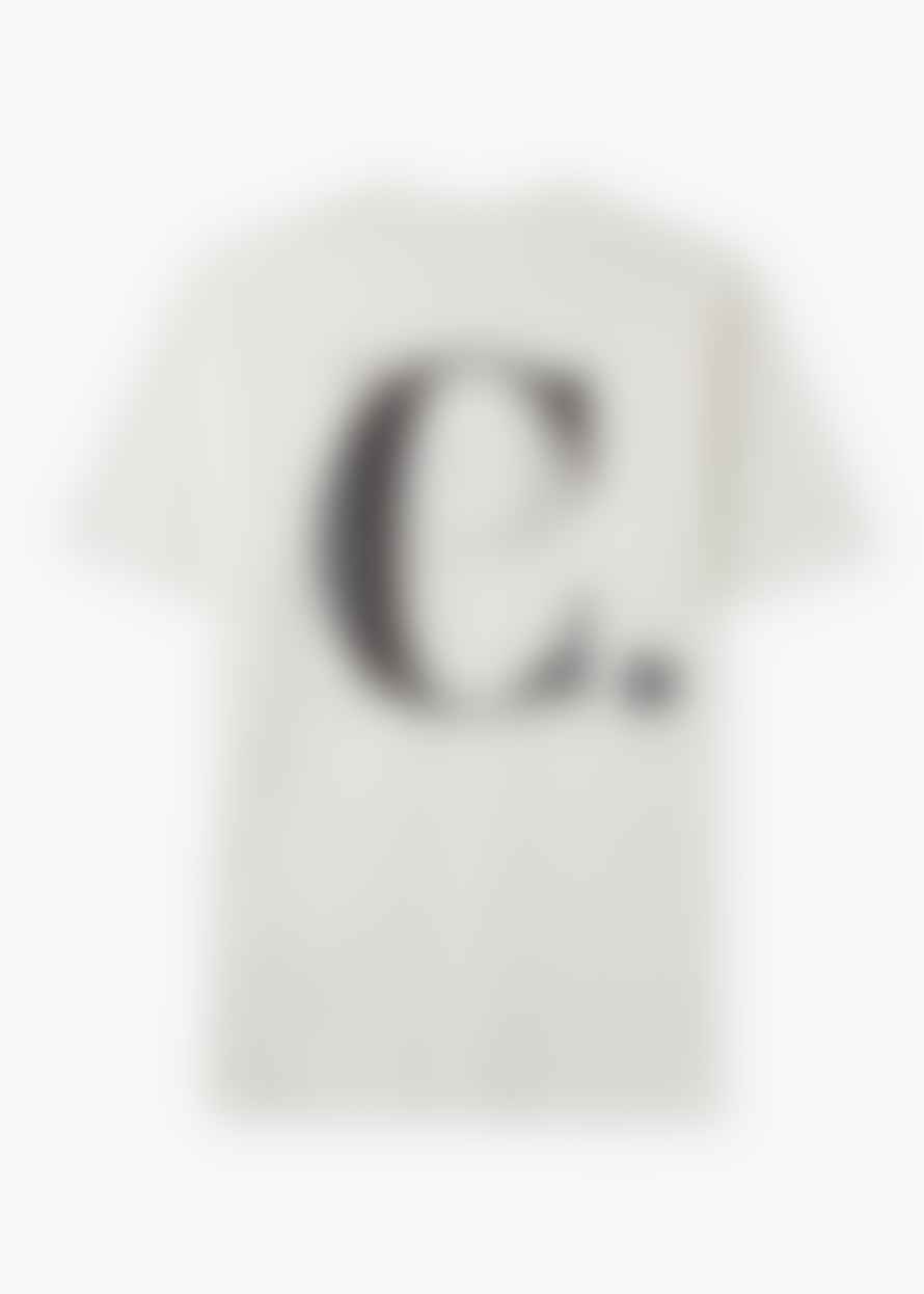 C.P. Company Mens 30/1 Jersey Graphic T-Shirt In White