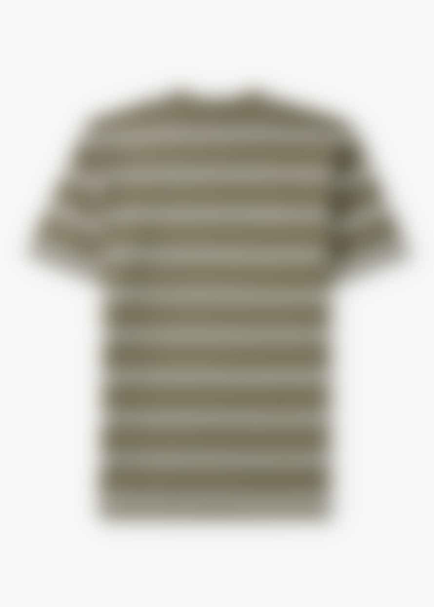 Norse Projects Mens Johannes Organic Stripe T-Shirt In Clay