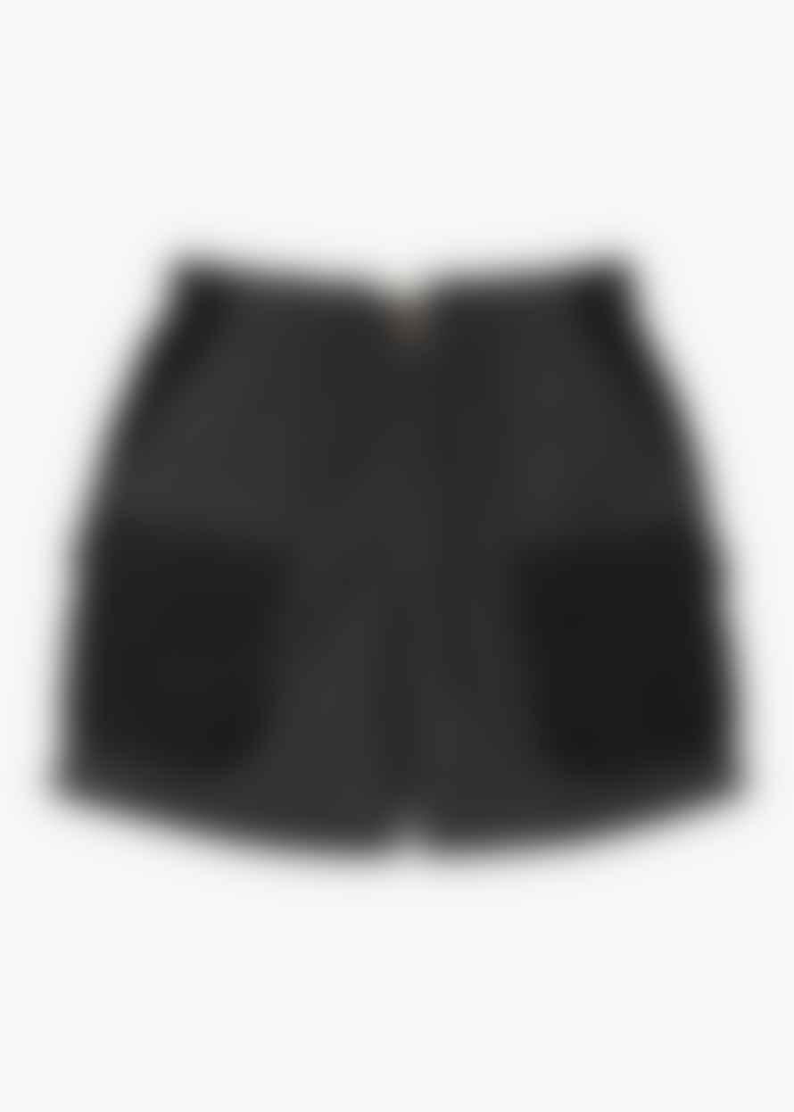 Folk Mens Prism Cargo Shorts In Black Washed Poplin