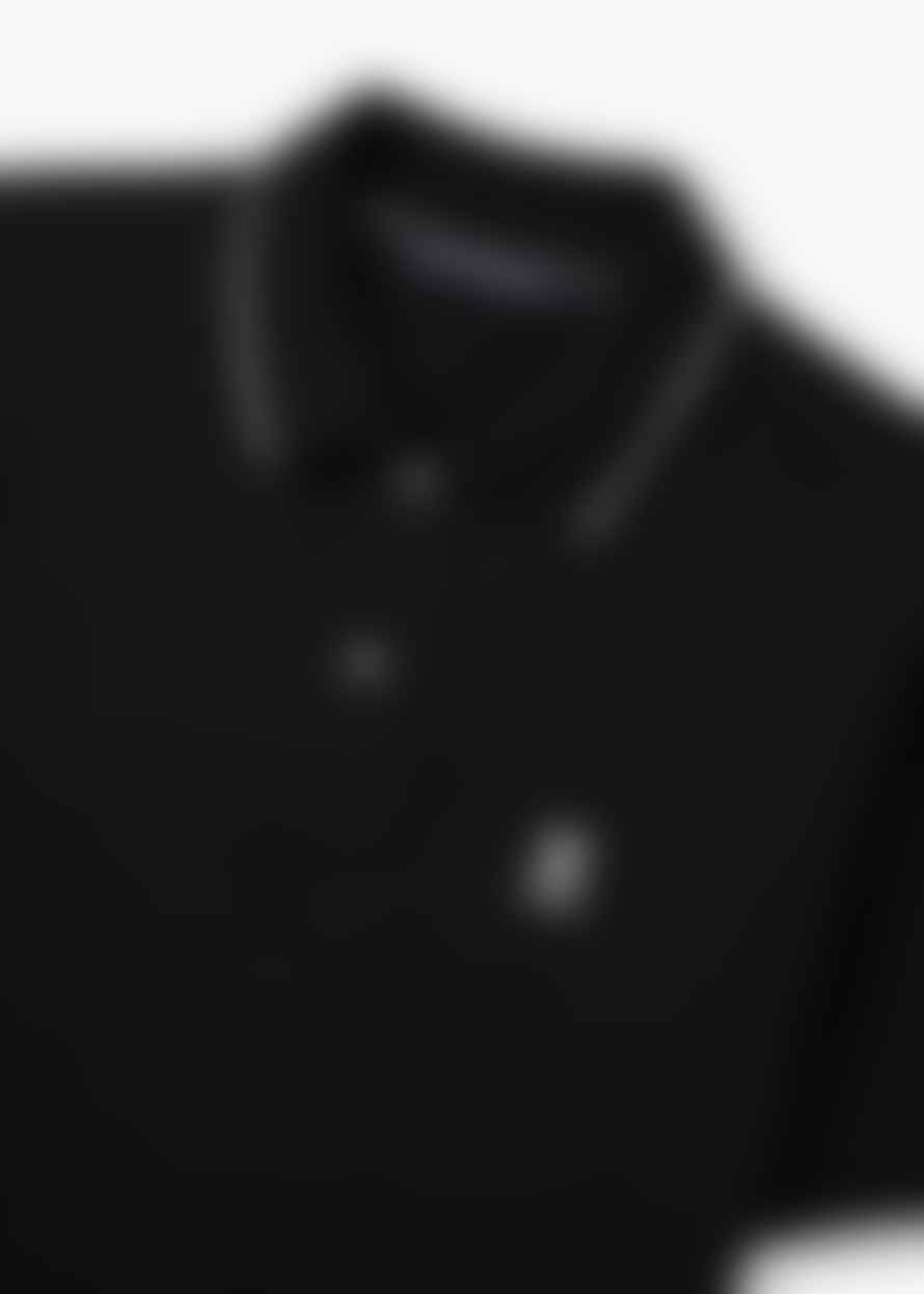 PSYCHO BUNNY Mens Troy Pique Polo Shirt In Black
