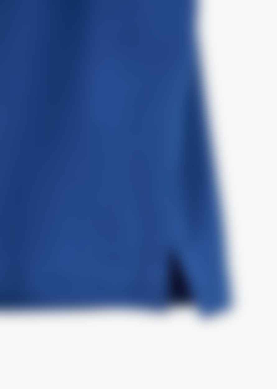 Sandbanks Mens Badge Logo Tipped Sleeve Polo Shirt In Nautical Blue