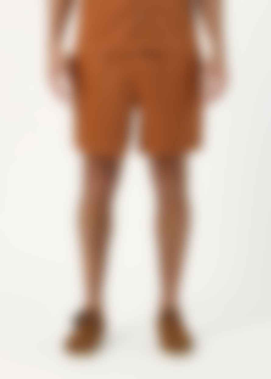 Che Mens Tencel Shorts In Rust