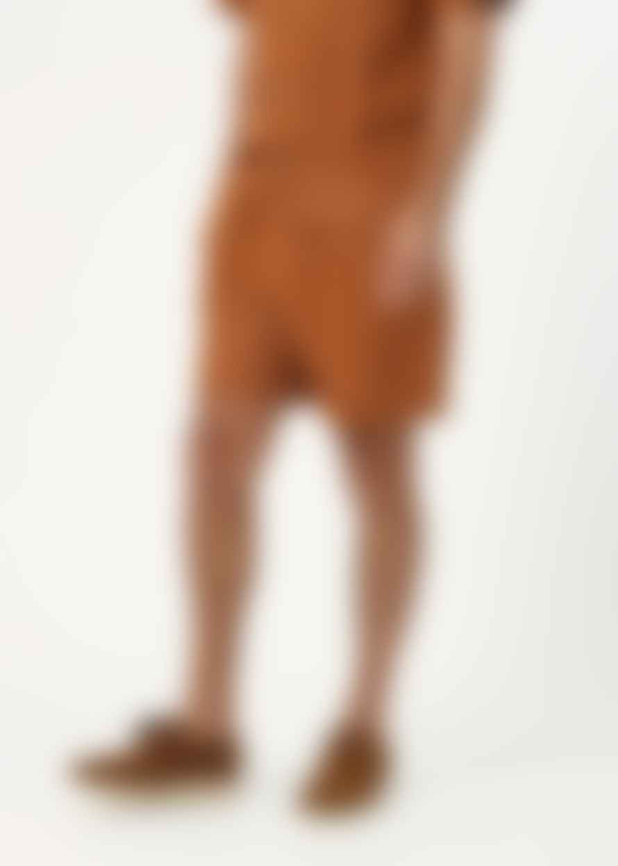 Che Mens Tencel Shorts In Rust