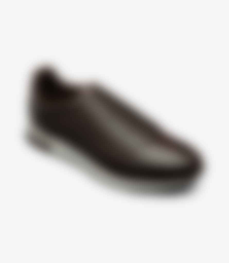 Loake Dark Brown Calf Leather Bannister Trainer Sneakers