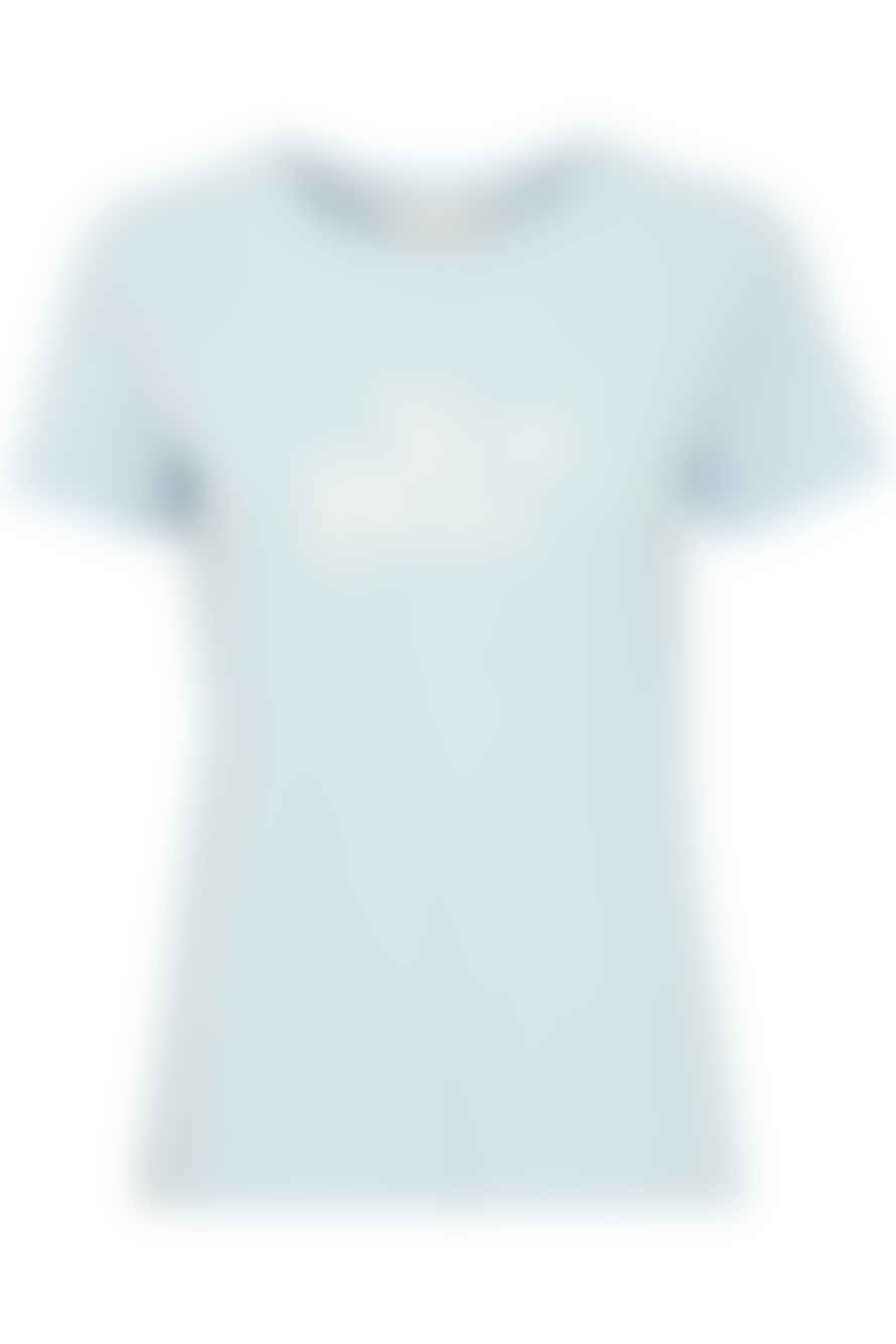 ICHI Camino Slogan T Shirt-Cashmere Blue-20121024