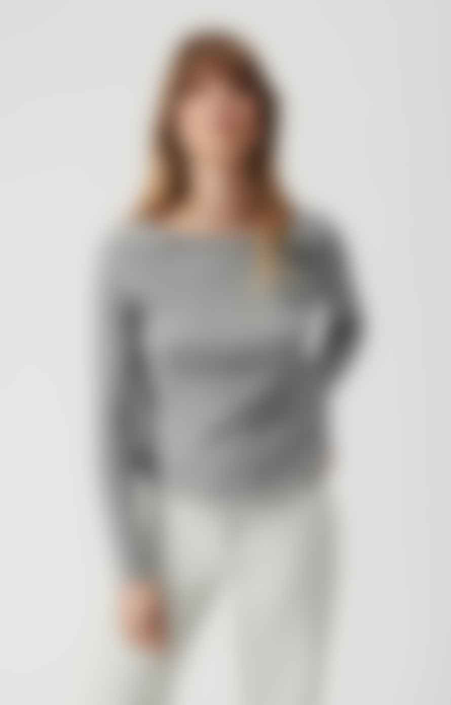 American Vintage Heather Grey Sonoma Long Sleeved Womens T Shirt