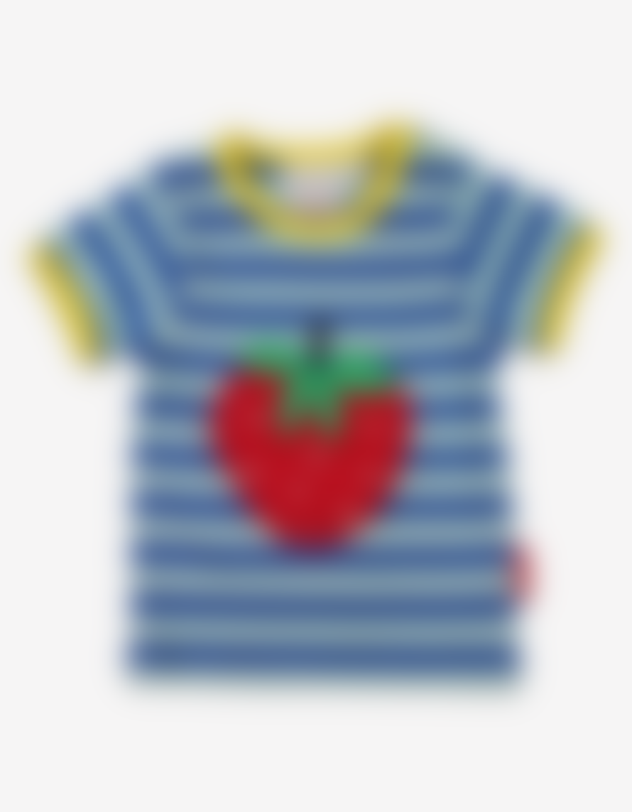 Toby Tiger Organic Stawberry Applique T-shirt