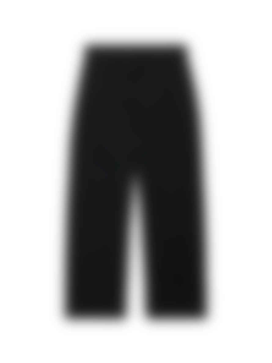 Partimento Curved Section Wide Chino Pants in Black