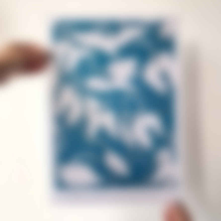 Rosanna Corfe A3 Limited Edition Ldf Herons Print - Teal
